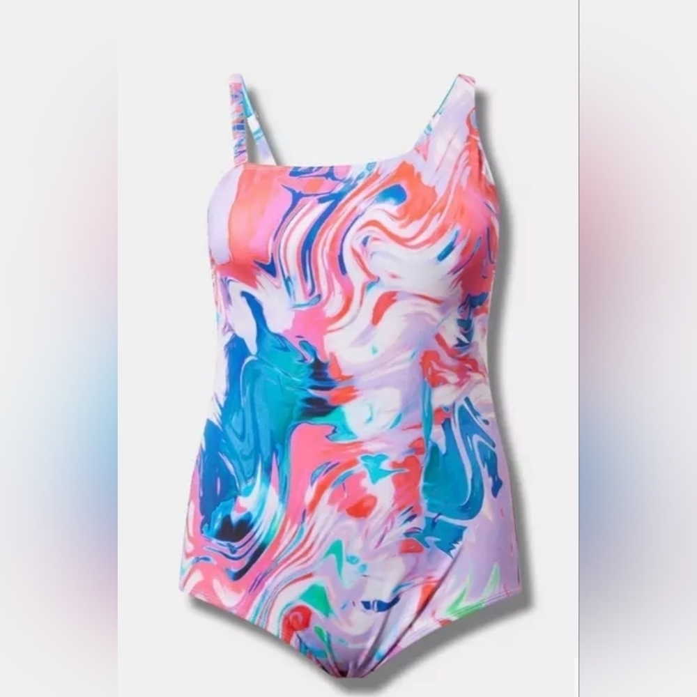 Torrid Vibrant Multicolor Women's Swimsuit W/ Removable Strap 2